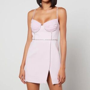 Self-Portrait Lilac Embellished Dress